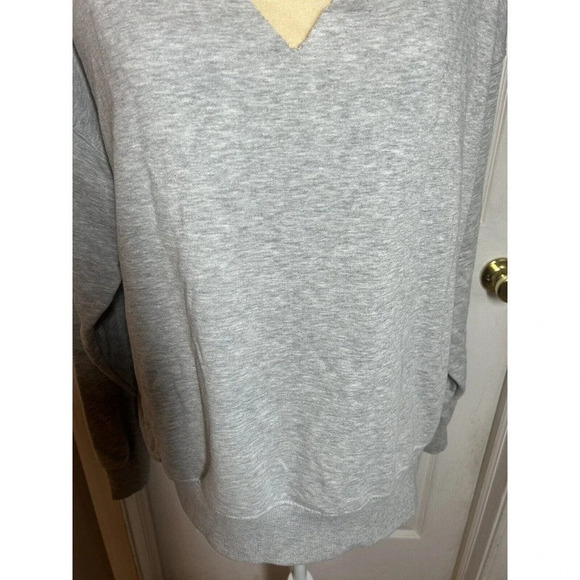 Miss Selfridge Women’s Cut Out V-Neck Sweatshirt Shirt Size 12 Grey - Picture 5 of 13
